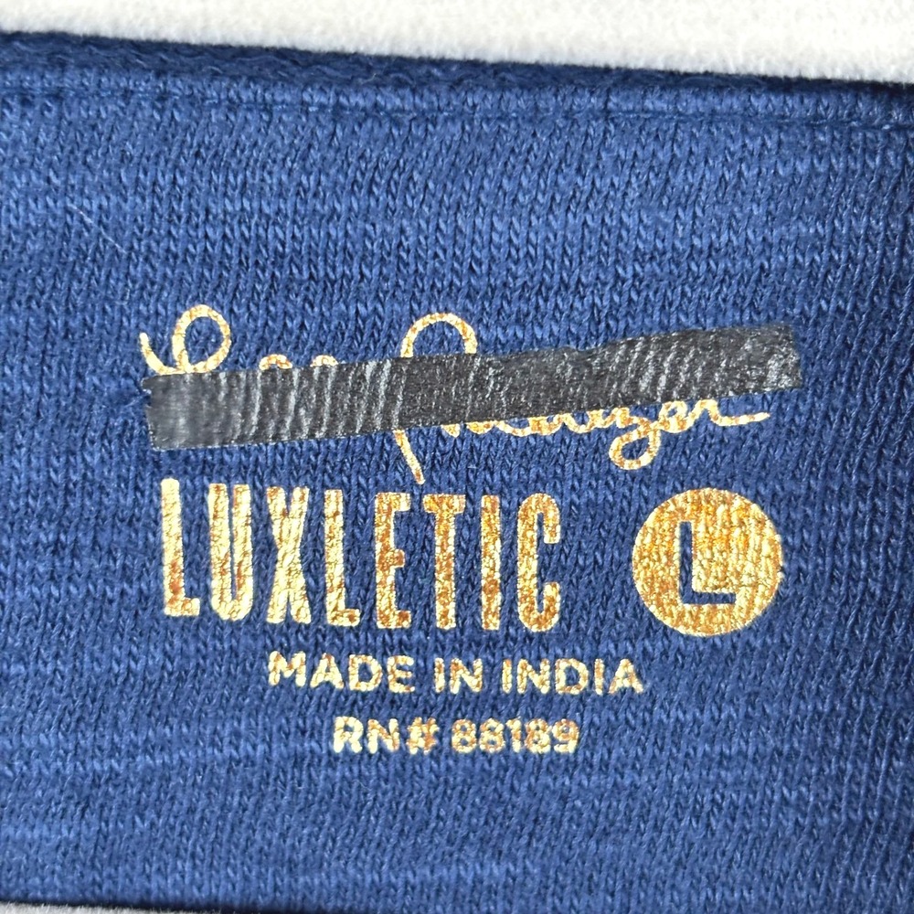 Lilly Pulitzer Luxletic Ashlee Half-Zip Pullover Low Tide Navy Women's L NWOT - Picture 5 of 11